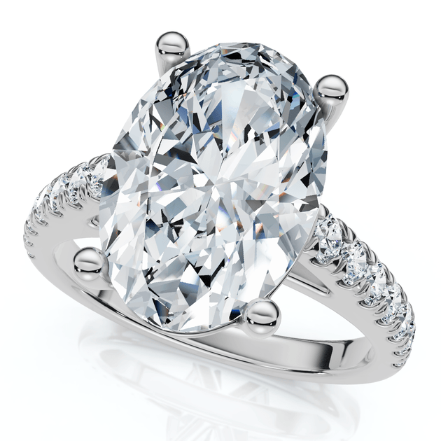Pompeii3 Accent Diamond Engagement Ring Gold US 8.5 3