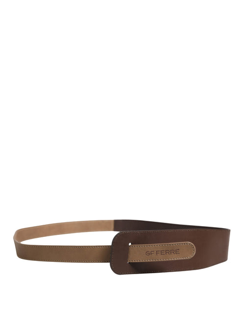 GF Ferre Braided Leather Belt Brown 70cm 3
