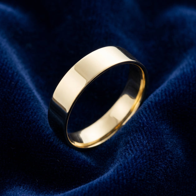 Pompeii3 Plain Wedding Band 14K Yellow Gold US 11.5 3