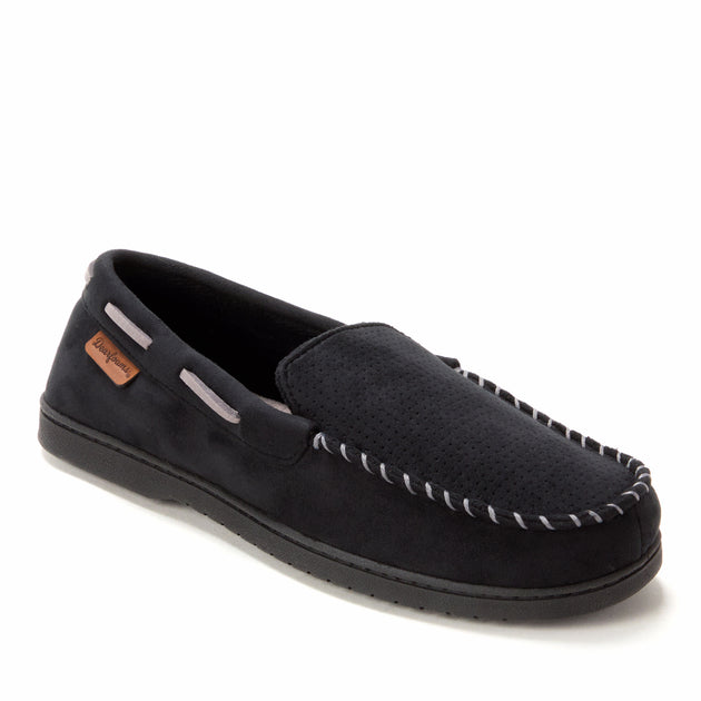 Dearfoams Keaton Microsuede Moccasin House Shoe Slipper Multi Large 3