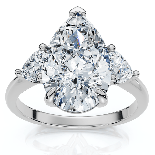 Pompeii3 Pear & Heart Engagement Ring US 7.5 2