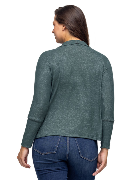 24seven Comfort Apparel Bolero Shrug Noir Large 4