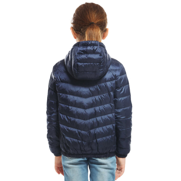 Rokka & Rolla Filles Ultra-Light Packable Down Jacket Bleu US 6 4