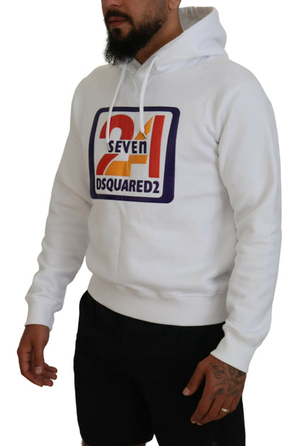 Sweat à Capuche Imprimé Dsquared2 Blanc Medium 4