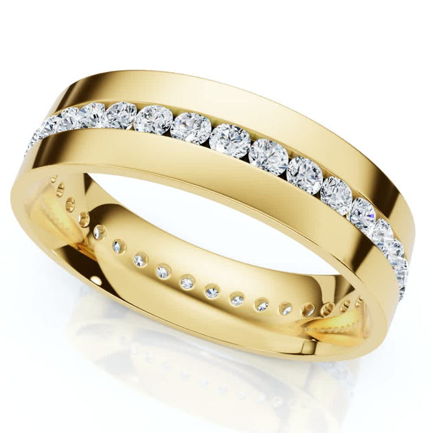 Pompeii3 1.10Ct Diamond Eternity Wedding Ring Gold US 8 2