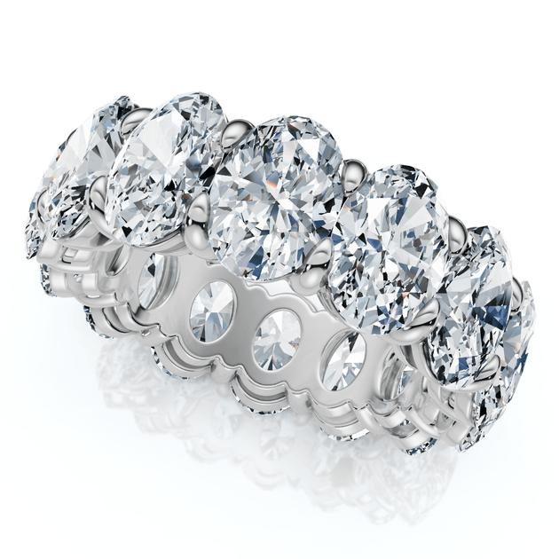 Pompeii3 Oval Diamond Eternity Ring 14k Gold US 5.5 3