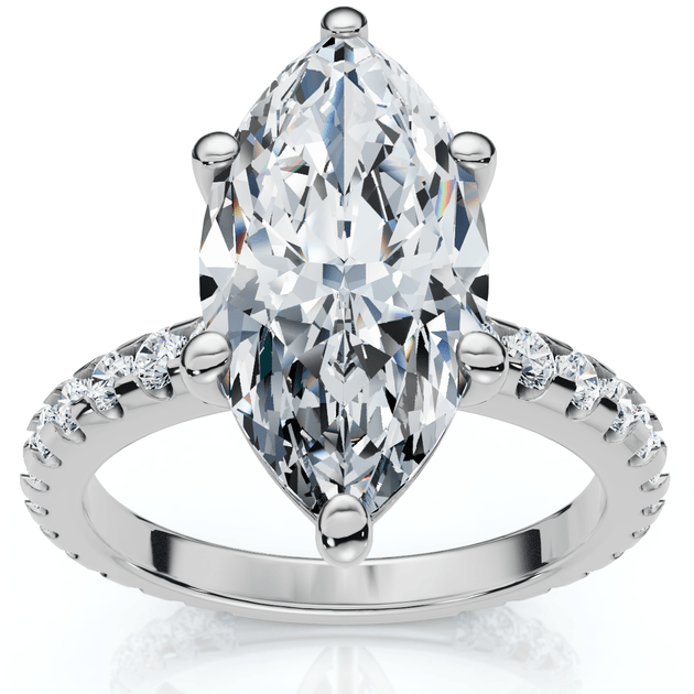 Pompeii3 Marquise Diamond Engagement Ring 14k Gold US 8 4
