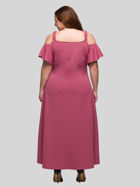 24seven Comfort Apparel Plus Maxi Dress Blue 2X 4