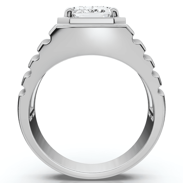 Pompeii3 Certified 4Ct Emerald Cut Diamond Ring Gold US 7 5