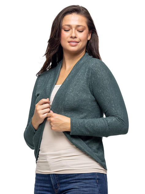 24seven Comfort Apparel Bolero Shrug Noir Large 3
