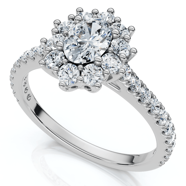 Pompeii3 Oval Halo Diamond Engagement Ring US 9 3