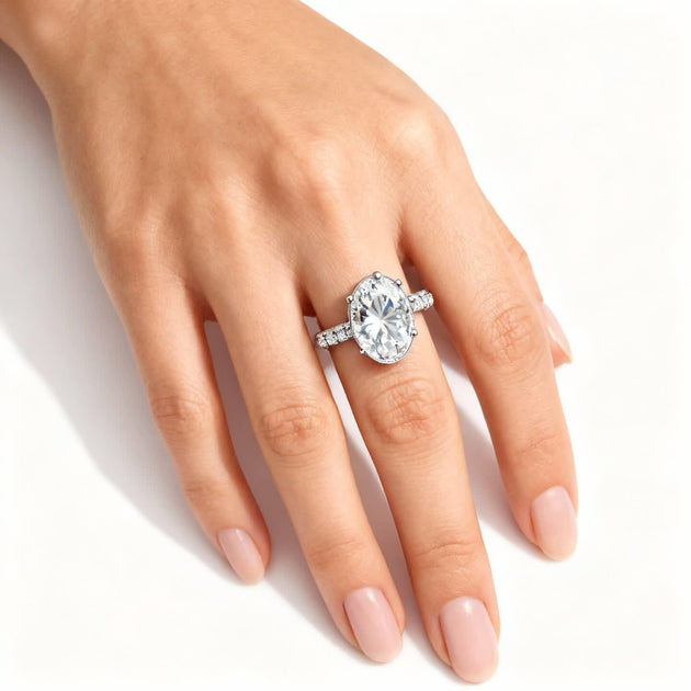 Pompeii3 Round Cut Diamond Engagement Ring 14k Gold US 5.5 6
