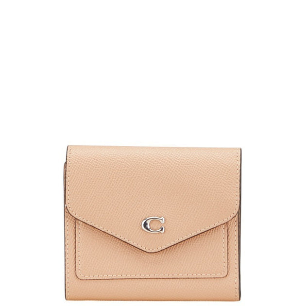Coach Tri-Fold Wallet Beige 2