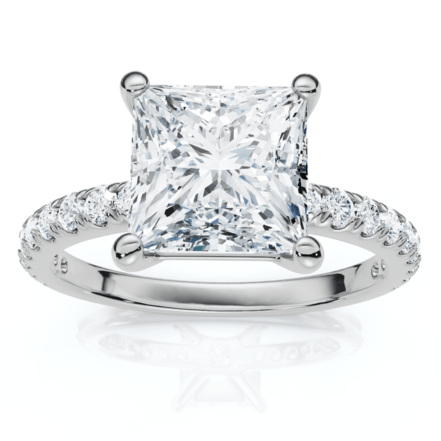Pompeii3 Princess Cut Diamond Engagement Ring US 4 2