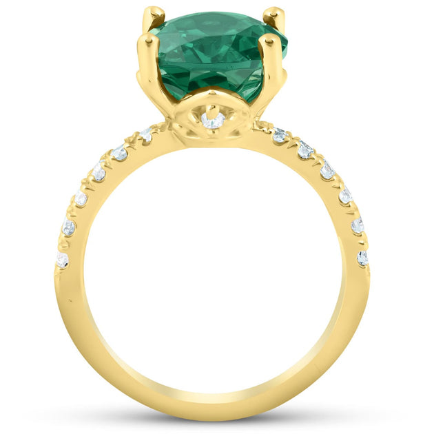 Pompeii3 Emerald Diamond Ring Yellow Gold US 6 3
