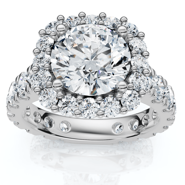 Pompeii3 Lab Grown Cushion Halo Diamond Engagement Ring Multi US 6 4