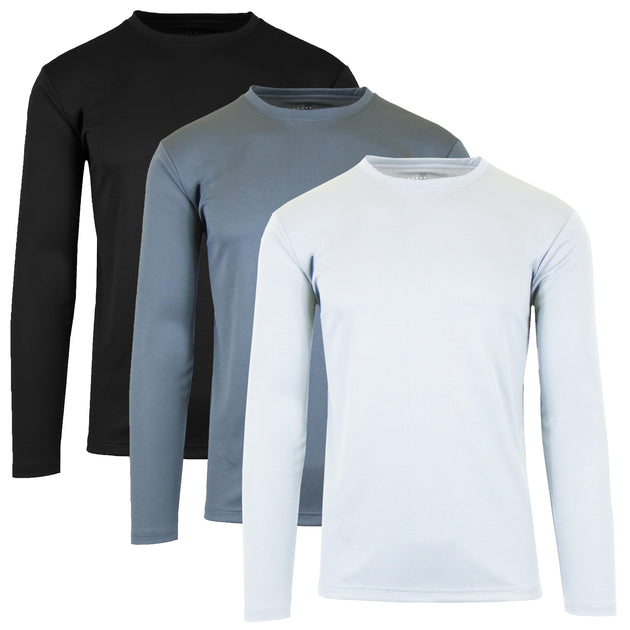 Harvic Galaxy Men's Long Sleeve Crew Neck Tee Multi XLarge 10