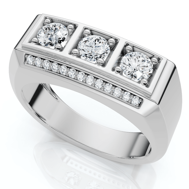 Pompeii3 1Ct TW Diamond Ring Gold/Platinum US 12 3