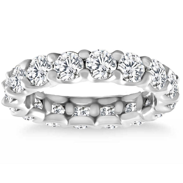 Pompeii3 U Prong Eternity Ring Multi 14k Gold US 8 3