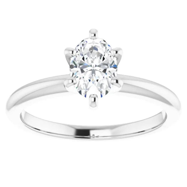 Pompeii3 1/2 Ct Oval Solitaire Engagement Ring Gold US 6 2
