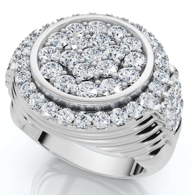 Pompeii3 3Ct Diamond Ring Round White Gold US 6.5 4
