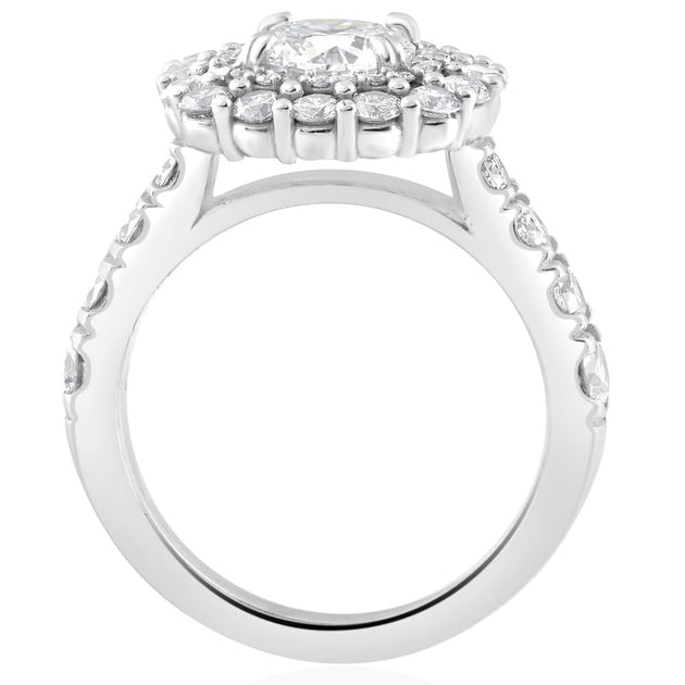 Pompeii3 Cushion Halo Diamond Engagement Ring Gold US 8.5 4