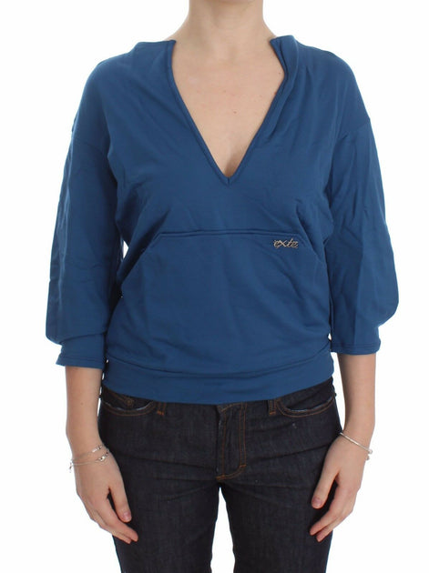 Exte Pullover Top Blue Small 2