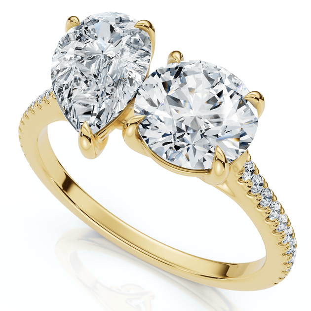 Pompeii3 Toi Et Moi Diamond Ring 14k Gold US 5.5 6