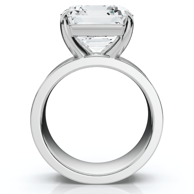 Pompeii3 8Ct Asscher Cut Diamond Cigar Band Ring US 9 5