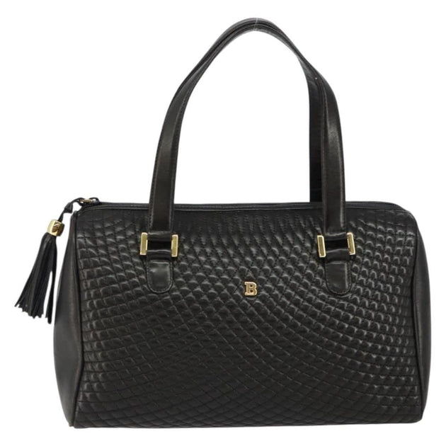 Bally Vintage Handbag Black Small 8