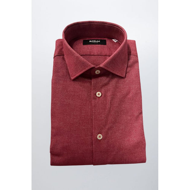 Baldinini Trend Cotton Herrenhemd Rot XXL 2