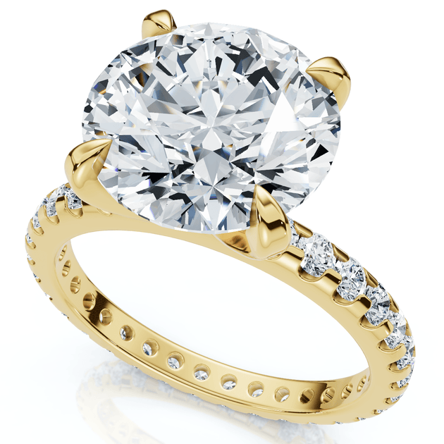 Pompeii3 3.5Ct Eternity Diamond Engagement Ring 14k Gold/Platinum US 6 2