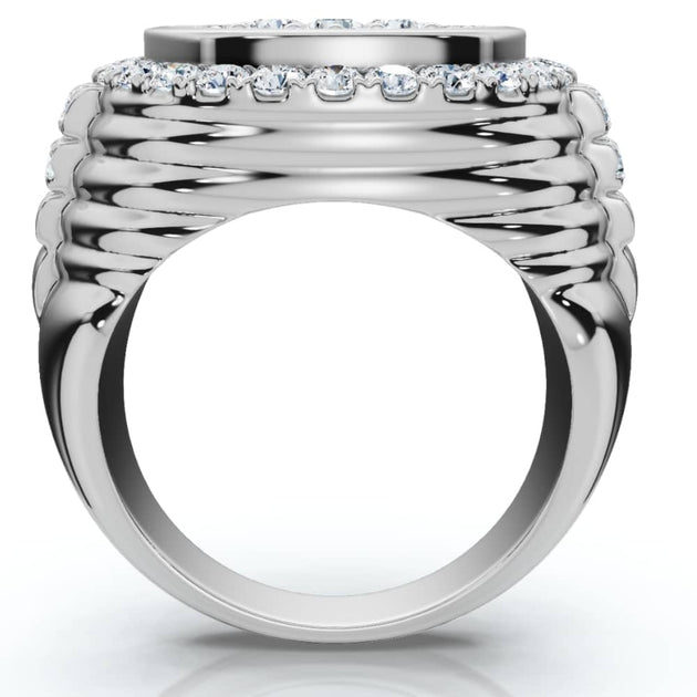 Pompeii3 3Ct Diamond Ring Round White Gold US 6.5 3