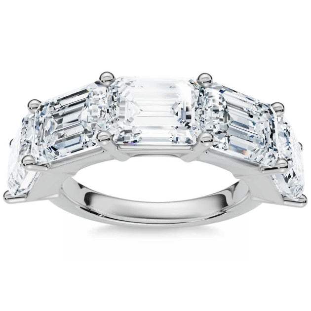 Pompeii3 5 Stone Diamond Anniversary Ring Gold US 4 2
