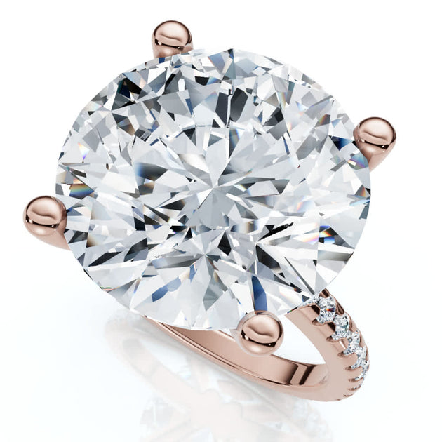 Pompeii3 10.33Ct Round Diamond Engagement Ring 14k Gold US 4.5 2