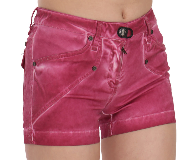 Plein Sud Jeanius Mini Denim Shorts Pink IT36 3