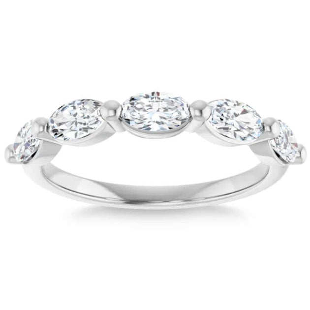 Pompeii3 1,75Kt Ovaler Diamant Ehering 14k Gold US 5-6 3