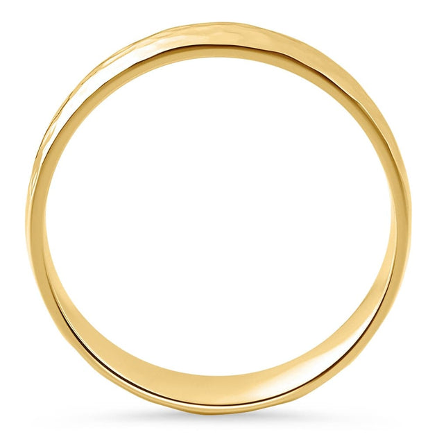 Pompeii3 Hammered Wedding Band 14k Gold US 11.5 5