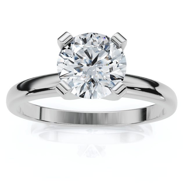 Pompeii3 Lab Grown Diamond Solitaire Engagement Ring White Gold US 9 2