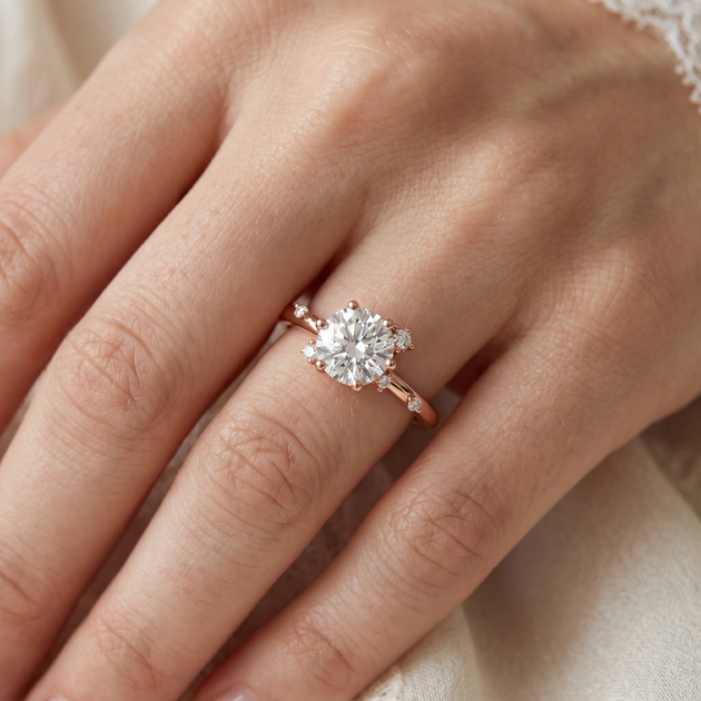 Pompeii3 Flame Engagement Ring 14k Gold US 8.5 4