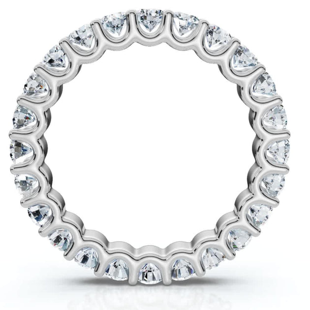 Pompeii3 U Prong Eternity Ring White Gold US 4.5 4