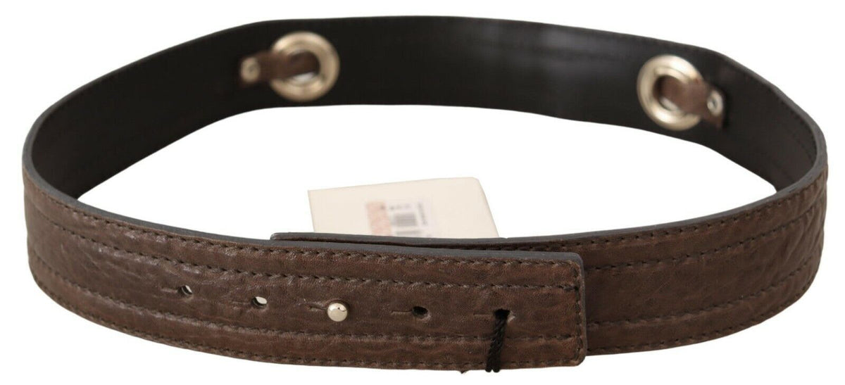 Costume National Fastening Leather Belt Brown 80cm 5