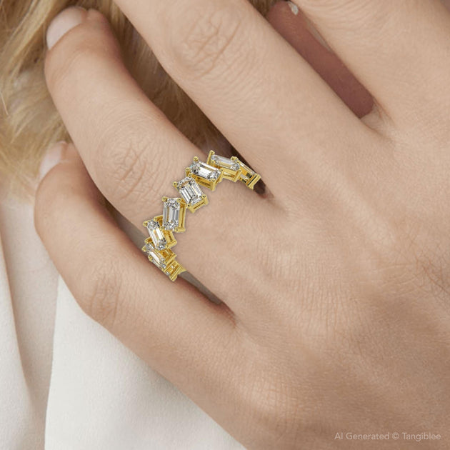 Pompeii3 Moissanite Wedding Ring Multi US 4.5 4
