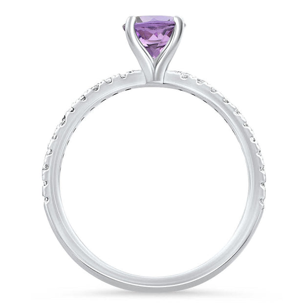 Pompeii3 Amethyst Diamond Ring Gold US 6.5 5