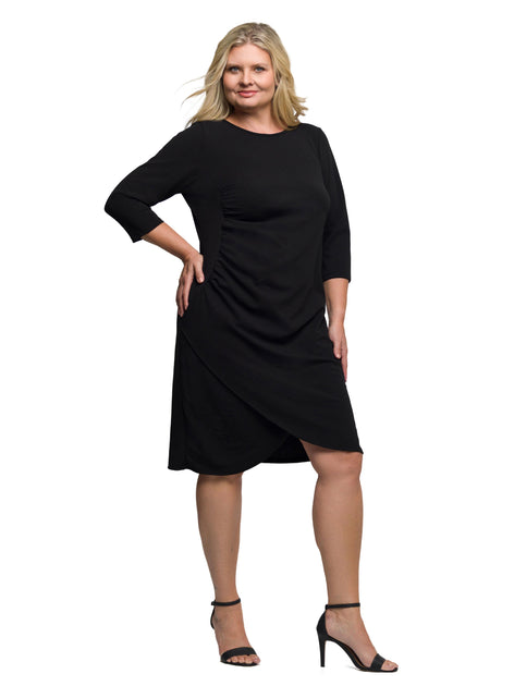 24seven Comfort Apparel Plus Dress Multi 2X 3