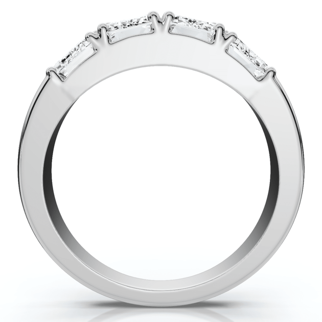 Pompeii3 Tetrad Diamond Ring Emerald Cut Anniversary Band 14k Gold US 10.5 4