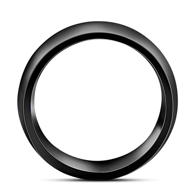 Pompeii3 Men's Tungsten Wedding Band Black US 12 4