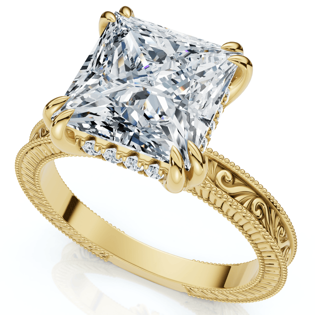 Pompeii3 Louve Diamond Engagement Ring Gold US 4 4