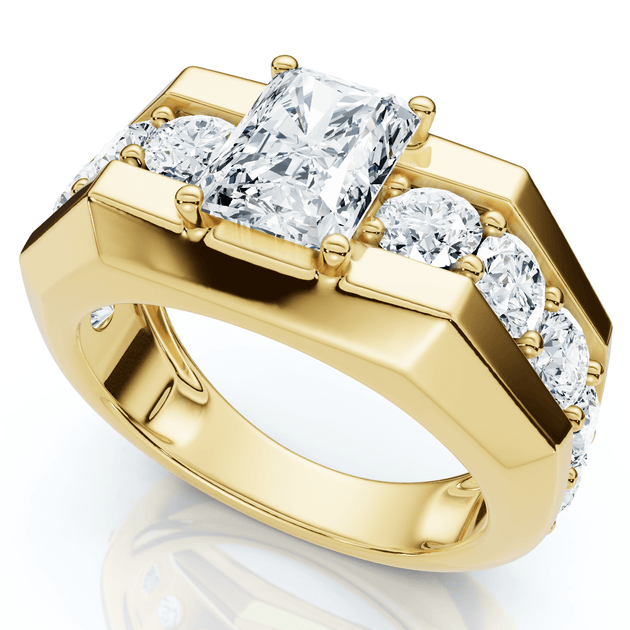 Pompeii3 6.5Ct Radiant Cut Diamond Ring 14k Gold US 9 2