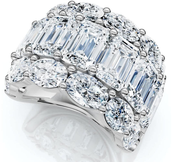 Pompeii3 12.30Ct Diamond Band Gold US 9 4
